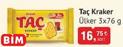 ÜLKER TAÇ KRAKER 3'LÜ BİSKÜVİ